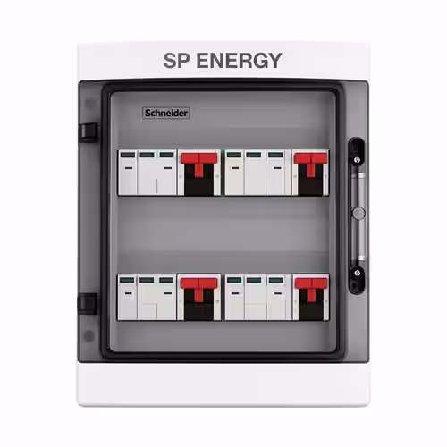 Solar Combiner Box 4-String with four red DC switches