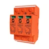 Front-facing DC Surge Protector 1000V 3P with three plug-in modules and status windows