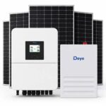 deye-5kw-inverter-se-f5-battery-system Deye 5kW Hybrid Inverter paired with Deye SE-F5 Plus 5.12kWh lithium battery system.