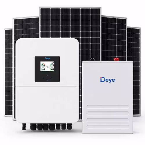 deye-5kw-inverter-se-f5-battery-system Deye 5kW Hybrid Inverter paired with Deye SE-F5 Plus 5.12kWh lithium battery system.