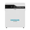 esener-5-12kwh-lithium-battery Front-facing Esener 5.12kWh Lithium Battery wall-mount unit with brand logo and LED indicators.