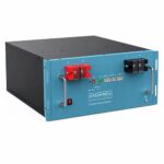 greenrich-4-95kwh-lithium-battery Front-facing Greenrich 4.95kWh Lithium Battery unit showing branded fascia and stackable rack-mount casing