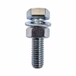 m8-x-30mm-galvanised-steel-bolt-with-nut-and-washer-za Front-facing M8 x 30mm Galvanised Steel Bolt with Nut and Washer on white background